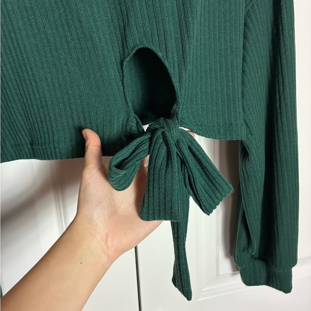 Bohemian Dark Green Top with wrap bottom Soft Stretch size 2X-3X - Picture 6 of 11